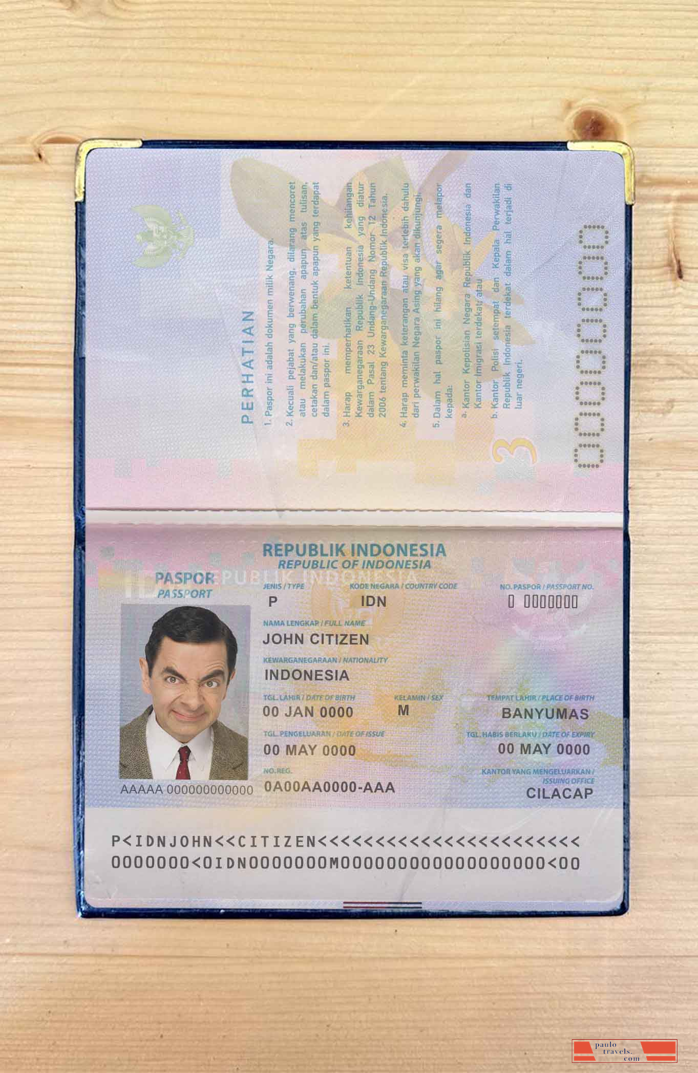 Indonesia pass photo look PSD template